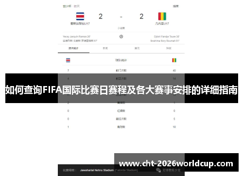 如何查询FIFA国际比赛日赛程及各大赛事安排的详细指南